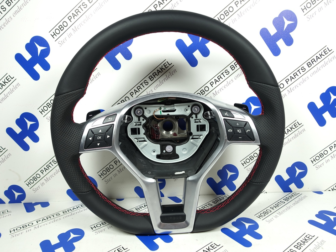Stuurwiel C-klasse w204 / E-klasse w212 AMG nieuw bekleed +flippers
