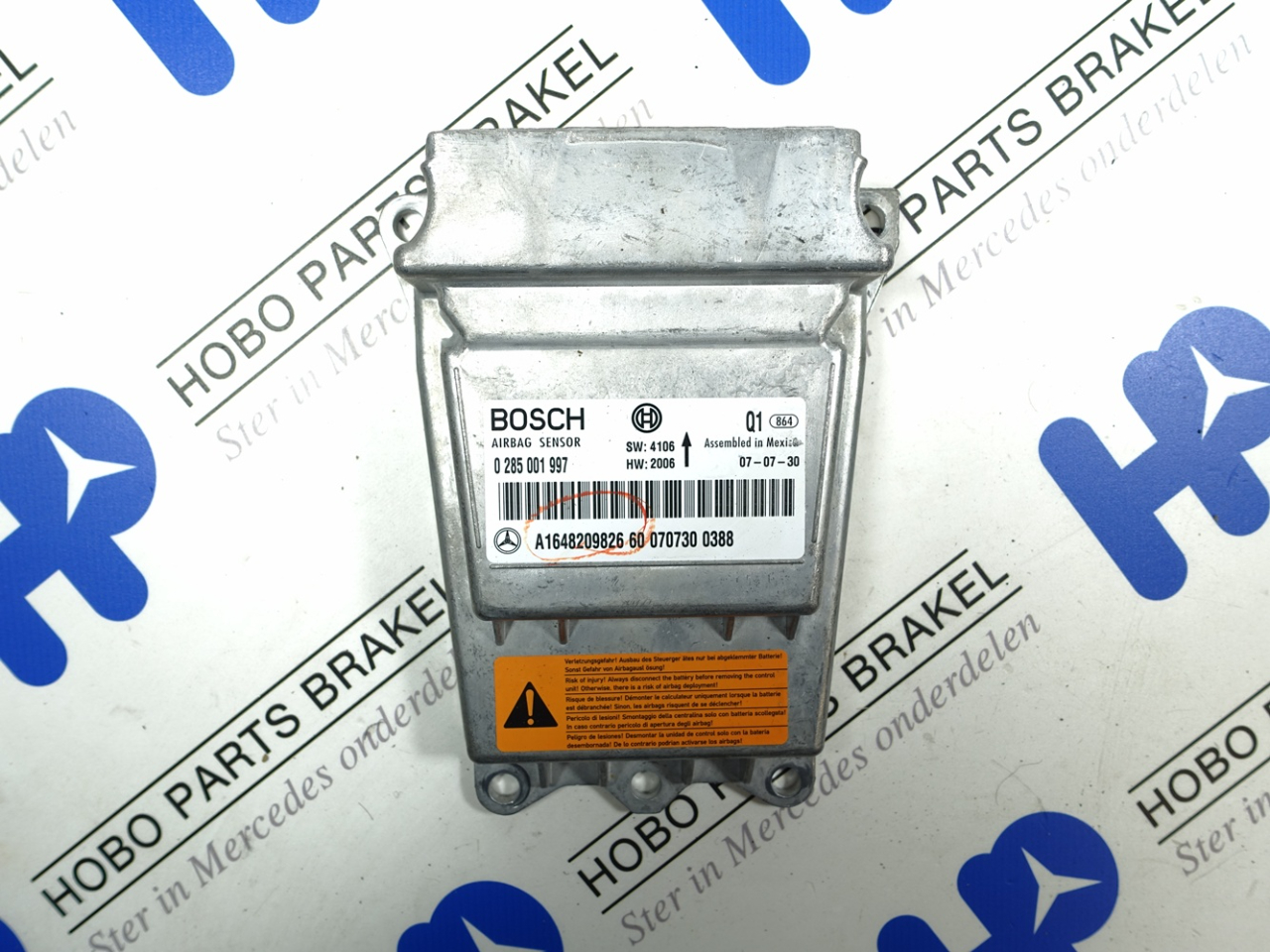 Airbag module A 164 820 9826