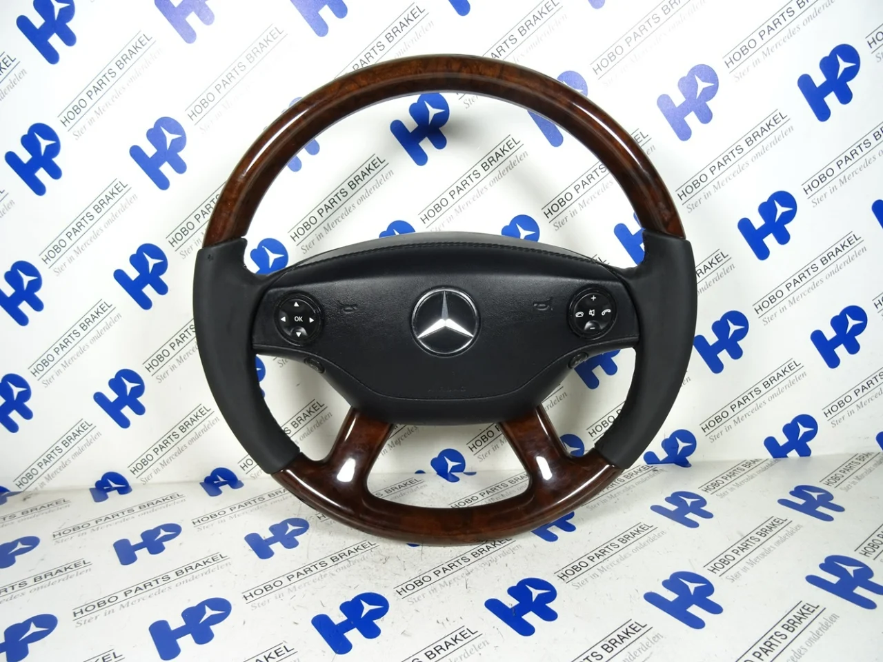 Steering wheel S-class w221 new leather wood +airbag - Article 6596 1 - A2214600303-N