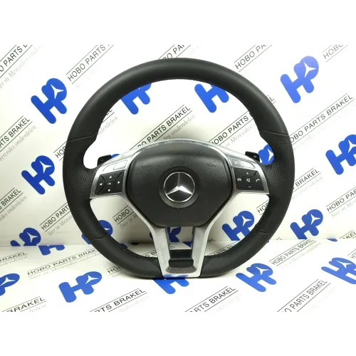 Stuurwiel C-klasse w204 / E-klasse w212 AMG nieuw bekleed +flippers +airbag - A1724602703 n a1728602802 - A1724602703-NA